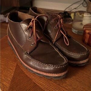 Classic Brown Leather Chukka Boots